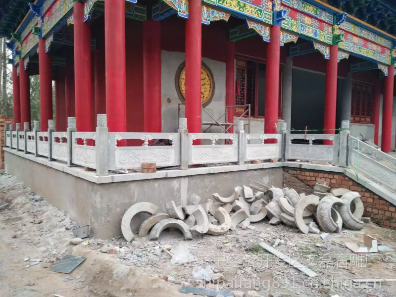 古建寺庙青石栏杆石材围栏雕花装饰防护建筑