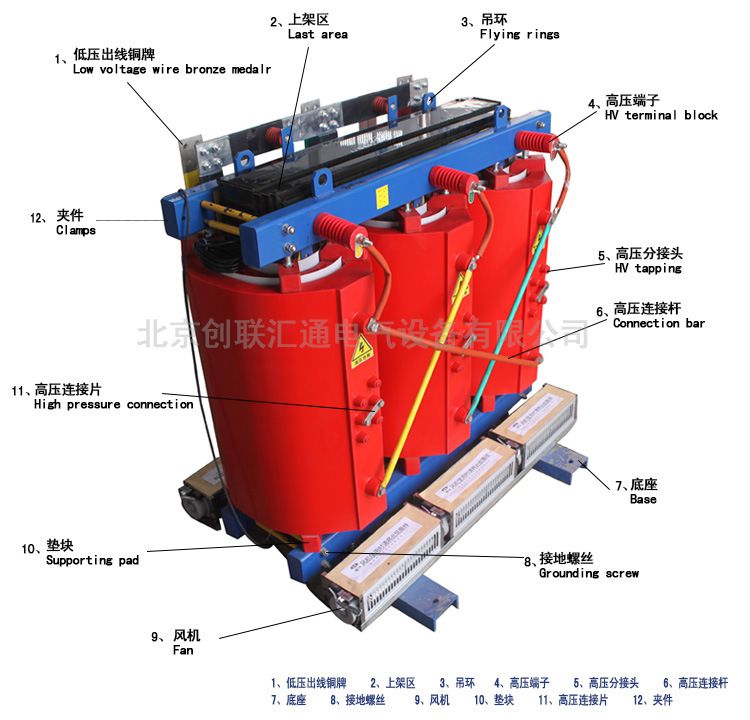 节能scb1112510干式变压器适合安装在海拔不超过1000m的环境中