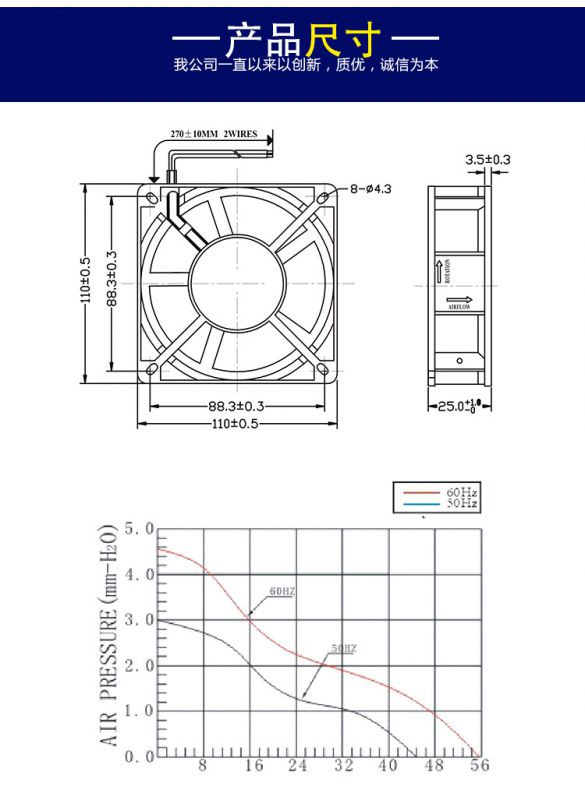 深圳凯丰利供应kfl11025大型舞台灯使用散热风扇批发各尺寸风扇