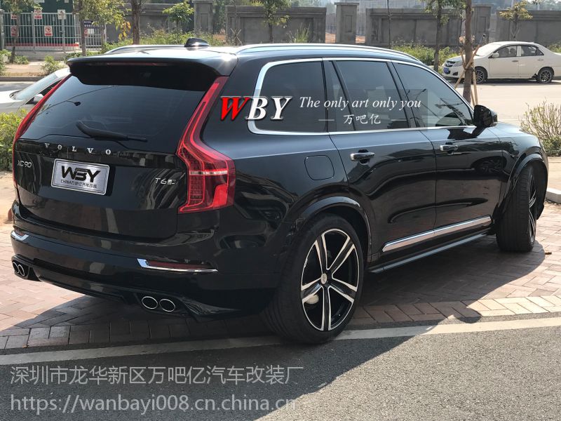 老款xc90外观改装案例,老款xc90改装案例 wby沃尔沃volvoxc90改装heico小包围前后唇四出阀门排气尾嘴