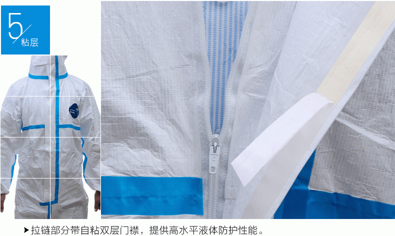 杜邦1422a医用胶条一次性防护服医用连体带帽方病菌隔离防护服
