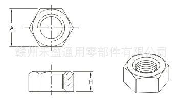 一,产品简图(product sketch)批发标准件紧固件 塑料螺母 尼龙六角