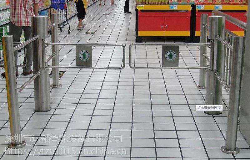 超市圆柱感应门价格超市防盗报警系统单向通道闸机