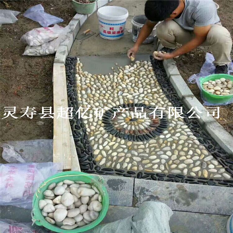 河北批发花盆装饰鹅卵石路面铺设鹅卵石