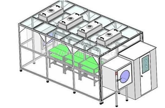 定制ffu洁净棚百级车间ffu移动式千级洁净棚厂家组装式洁净棚蓉达星