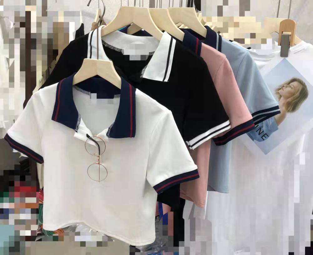 实体店时尚休闲T恤批货源河北邯郸邱县女装短袖衫厂家时装夏季短袖T恤批发商