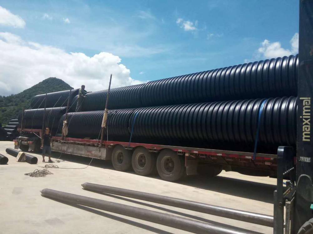 红河县HDPE钢带增强波纹管-HDPE缠绕波纹管-钢带缠绕管