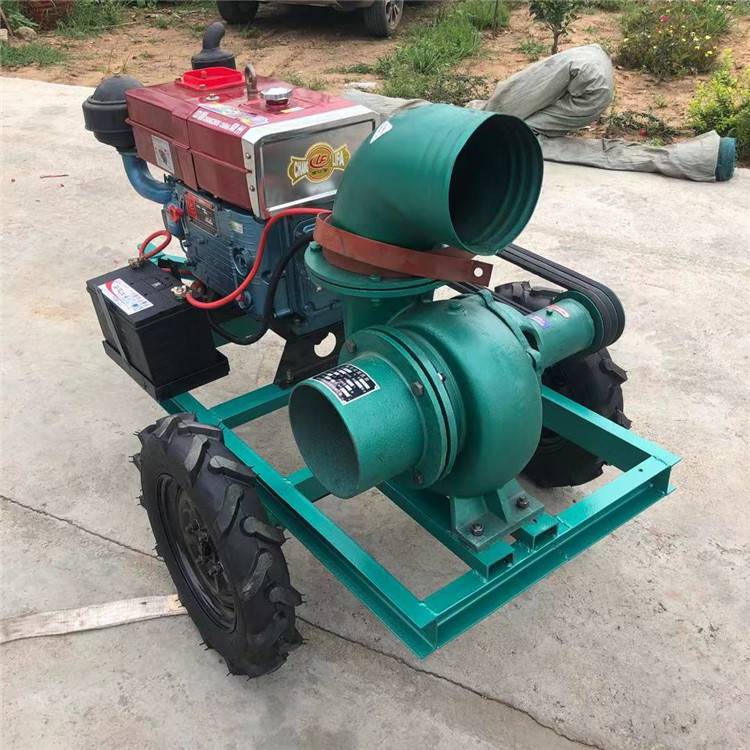 农田浇灌抽水泵视频6寸8寸抗洪排水泵柴油机带动抽水泵