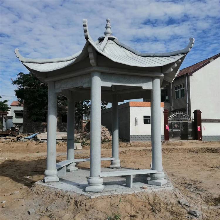 黄南晚霞红石亭子设计施工