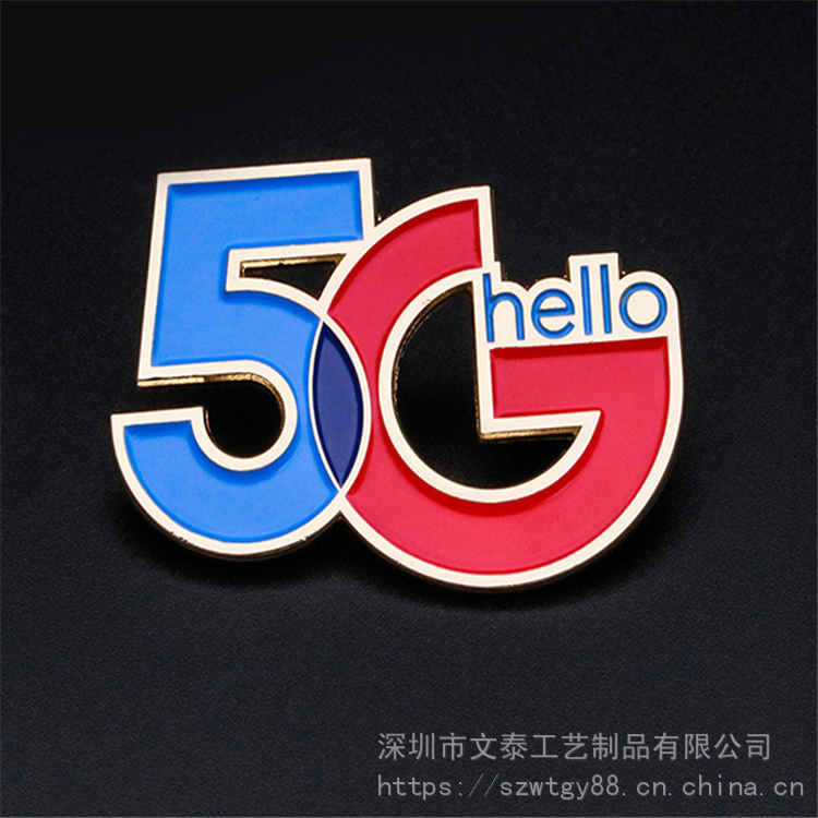 中电信5g网络徽章定做5g网络胸章华为徽章制作厂中电信纪胸章定做厂