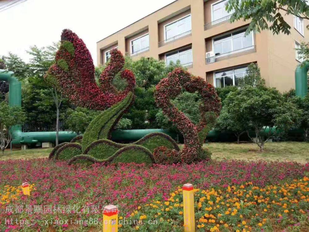 湖南株洲绿雕景观 ,生肖动物厂家定制绿雕造型