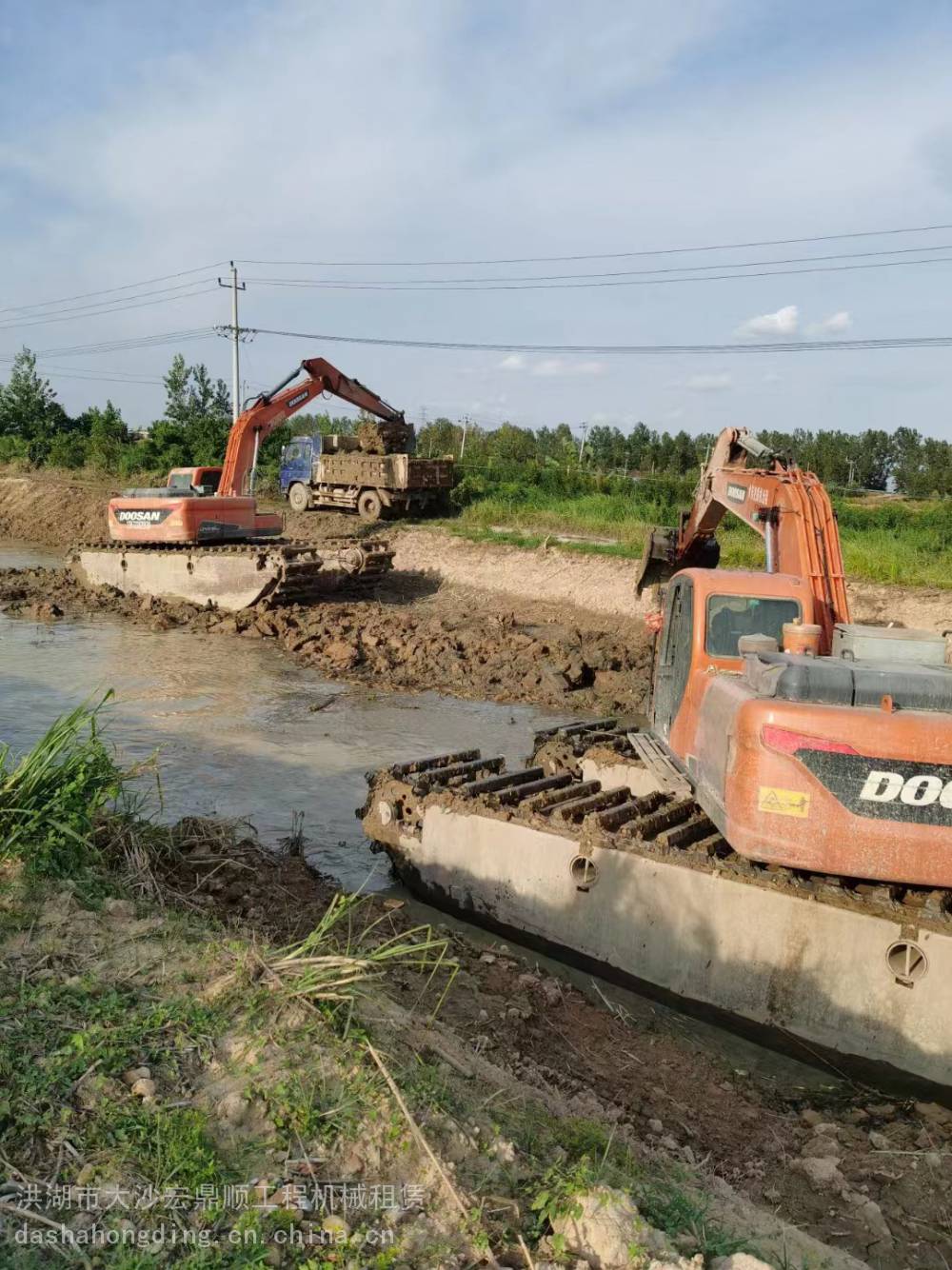 温州清淤船挖机租赁多少钱
