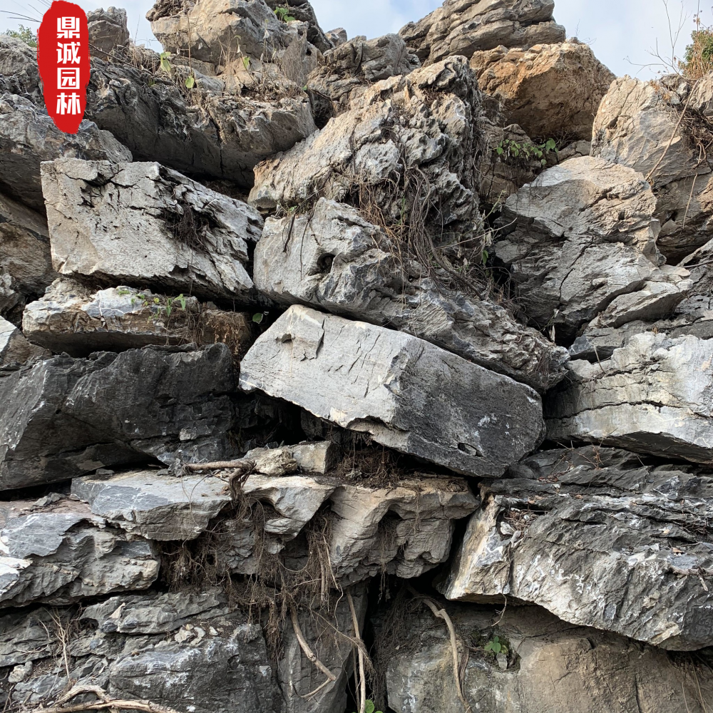 叠石大英石园林工程假山石灰色风化造景景观石
