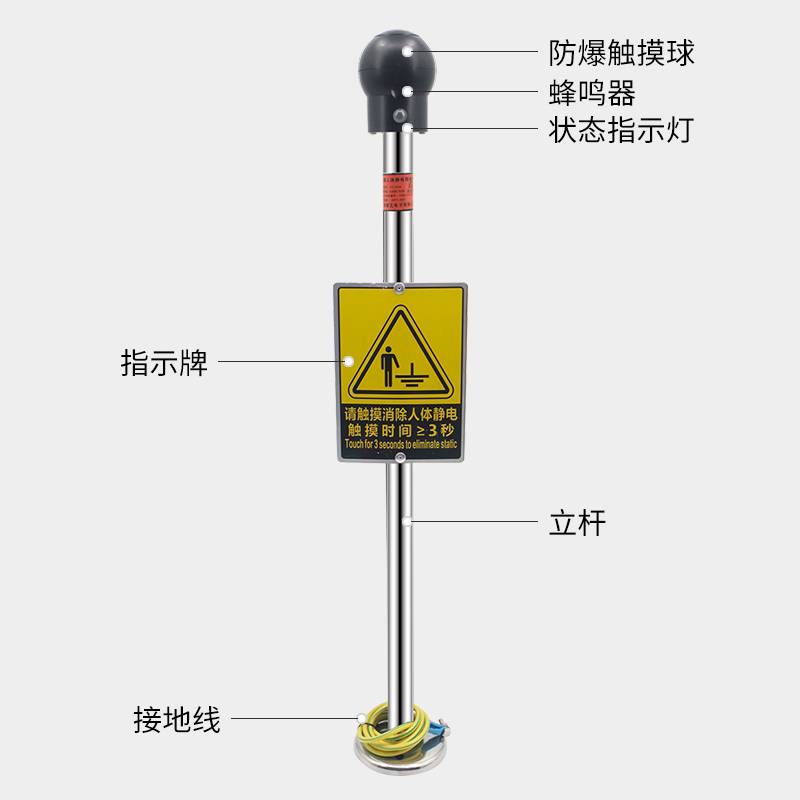 防爆yfpsa体静电释放器触摸式报警仪静电消除桩释放球