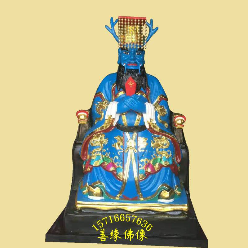 青龙王神像四海龙王塑像龙王爷高清大图树脂北海龙王神像
