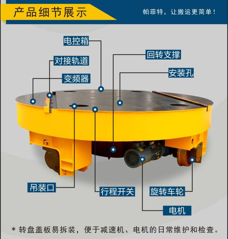 双向工业导轨小车转向平台十字轨道转向台轨道直角转弯转盘