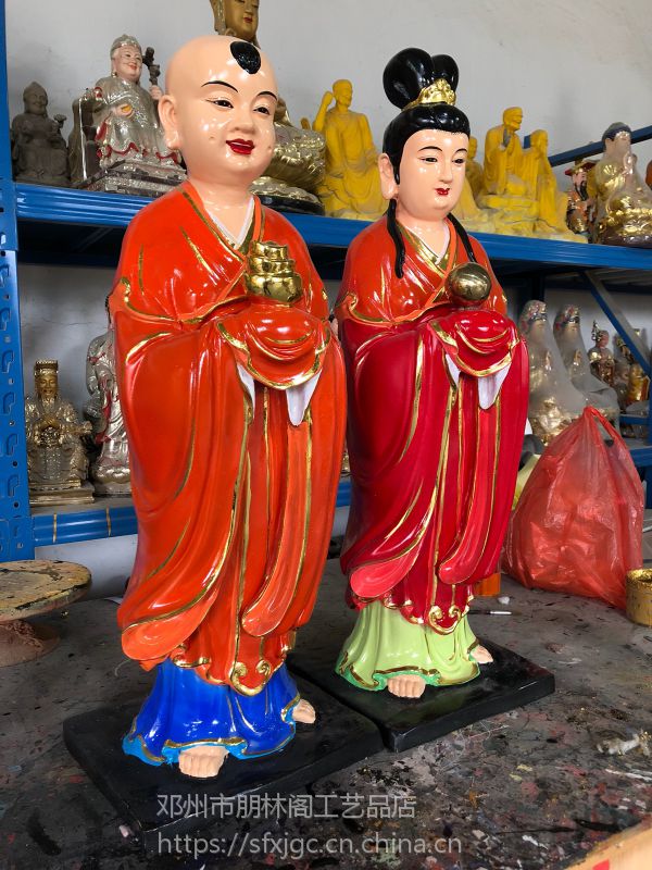 善财童子与善财龙女佛像厂家 观音菩萨近侍 善财龙女传说