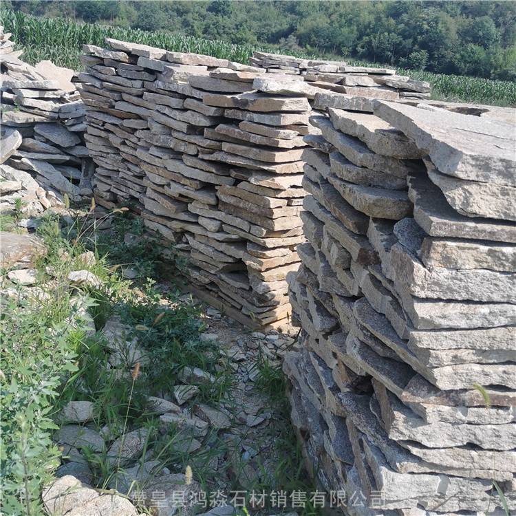 乌鲁木齐挡土墙块石现货出售 天然板岩垒墙石