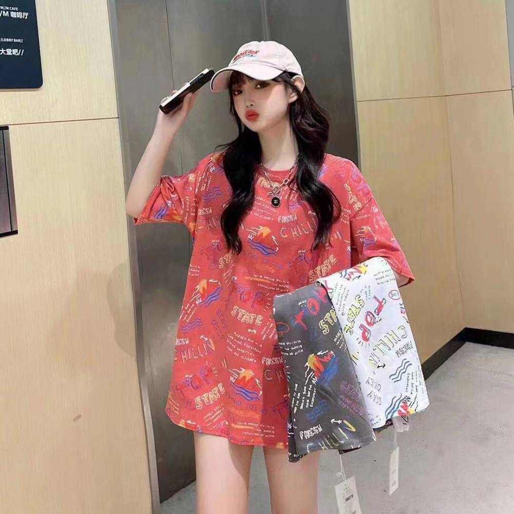 几块钱的短袖供货厂家河北邢台南宫女装短袖衫厂家时装夏季短袖T恤批发商