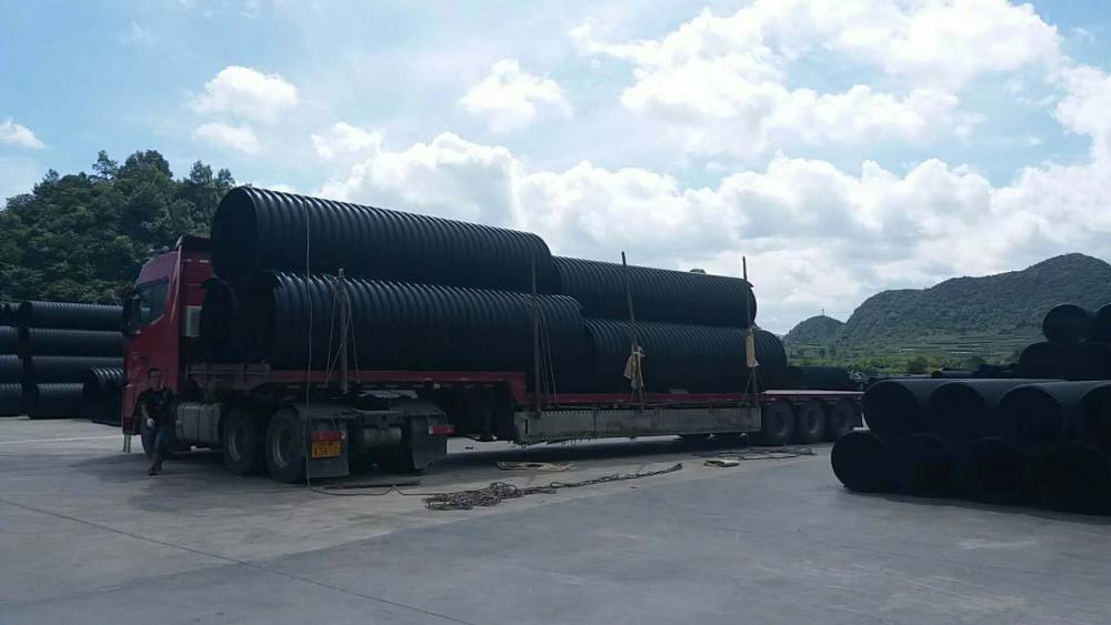 云南省丽江市玉龙纳县HDPE钢带增强波纹管-HDPE缠绕波纹管-钢带缠绕管