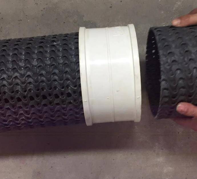 云南省红河州建水县硬式透水管—曲纹网状透水管-塑料盲沟疏水管