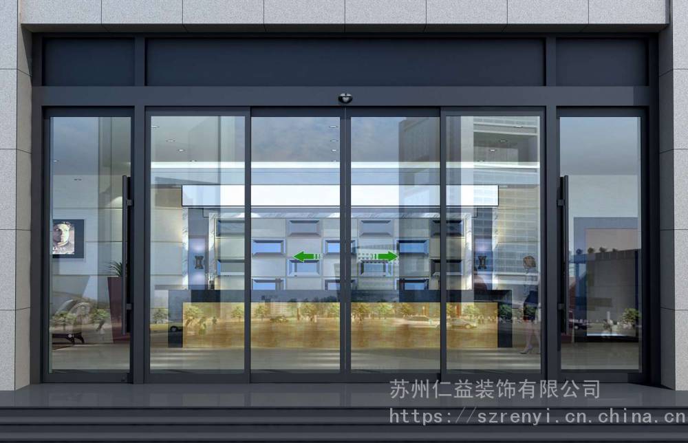 简约大气磁悬浮自动门超市感应门现代客厅双开平移门智能玻璃门