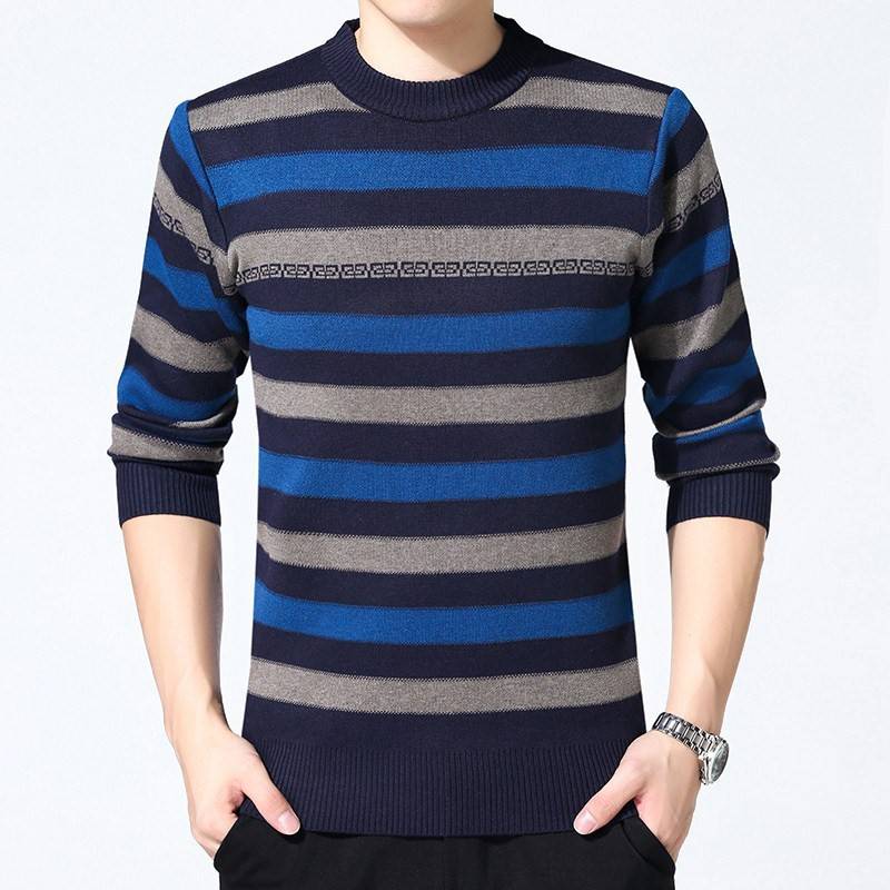 保暖毛衣休闲长袖圆领外贸出口T恤服装批发秋装库存长袖男装t恤