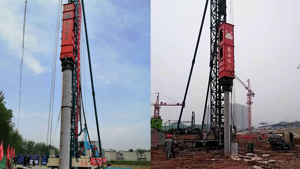 大中小型液压打桩机常用于道路护栏基础打桩和公路护栏施工.