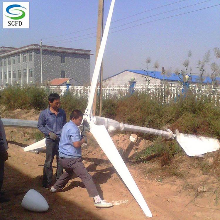 大理弥渡 5KW风力发电机 大型风力发电机图片组装