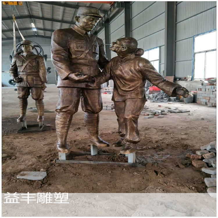 江门红色主题雕塑玻璃钢红色文化雕塑纪念人物雕塑