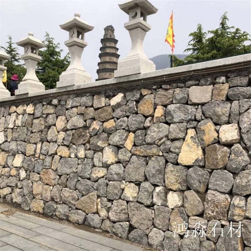 赞皇 挡土墙乱形片石 锈色垒墙石生产厂家 青石砌墙石生产厂家