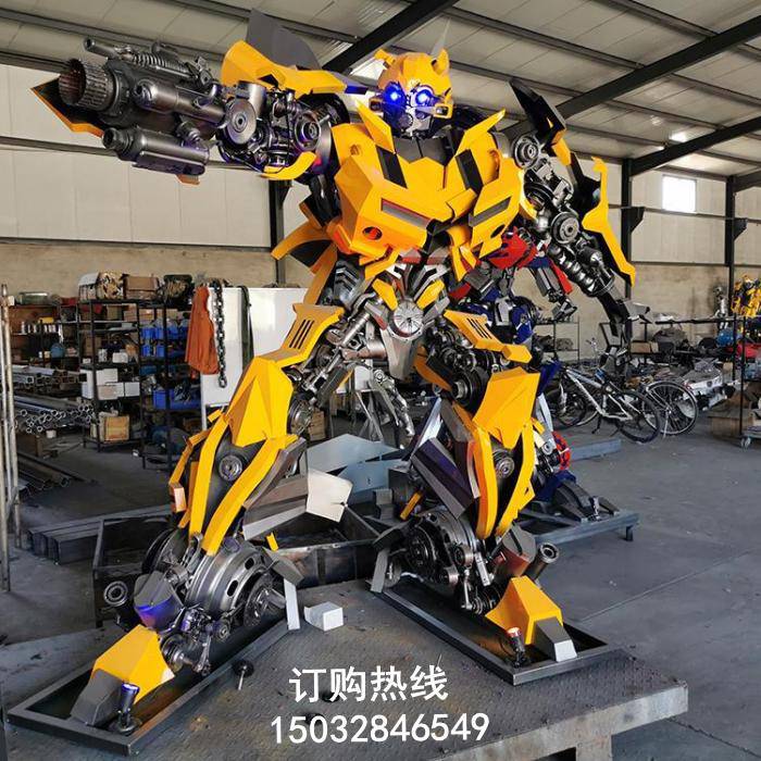 大型变形金刚雕塑厂家 市标雕塑 彩钢变形金刚雕塑厂家 