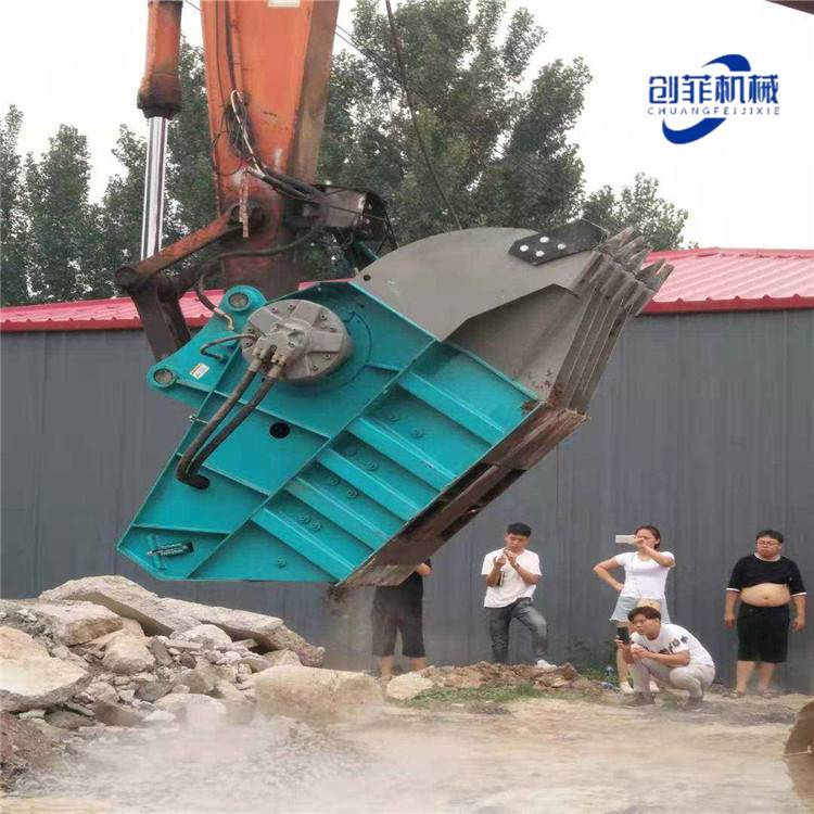 移动碎石设备 石料筛分破碎斗 建筑混凝土粉碎斗 1小时效率