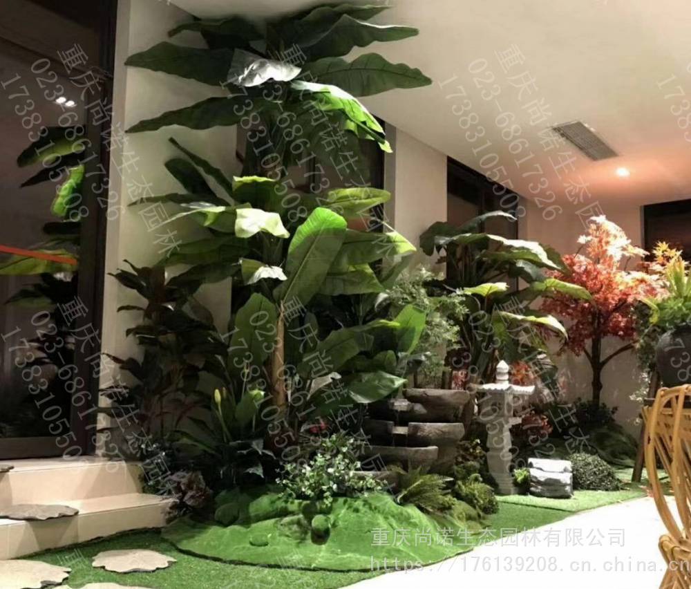 植物设计布置广安达州餐厅布置泸州内江酒店植物布置贵州仿真植物布置