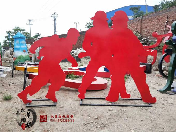 304不锈钢剪影人物雕塑运动跑步人物雕塑抽象人物雕塑