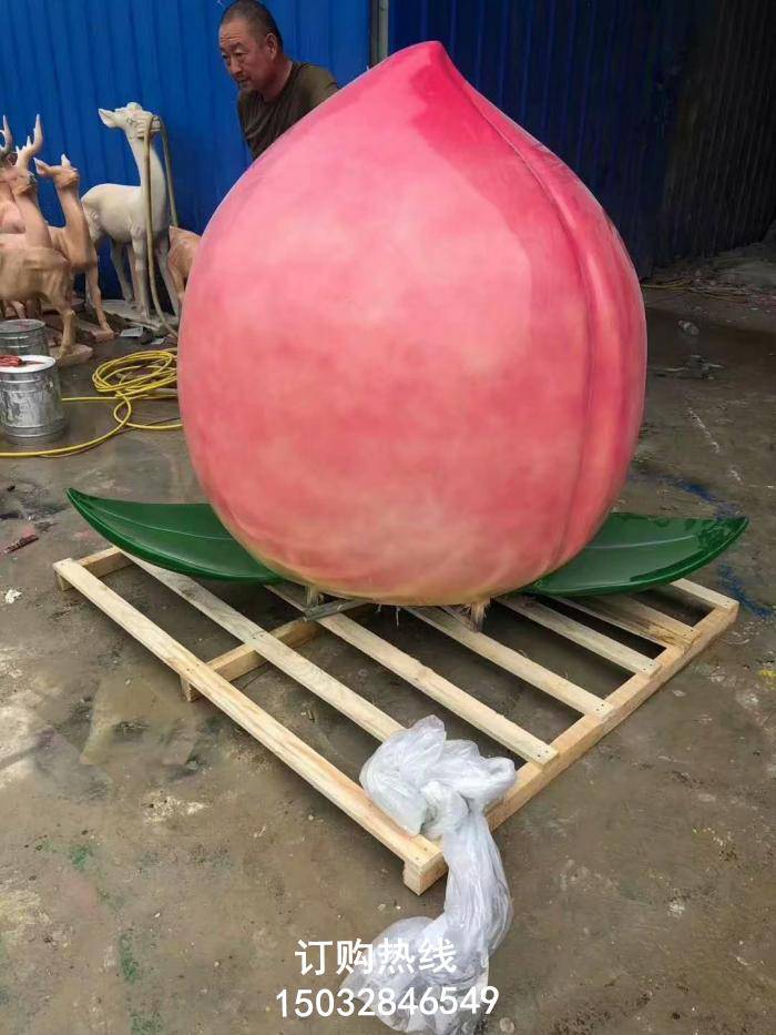 现代寿桃雕塑 锻造工艺 异形寿桃雕塑厂家