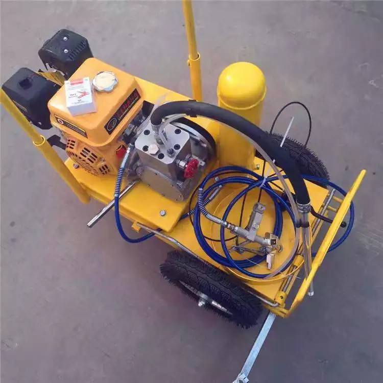 城市人形道路划线机冷喷式油漆划线车停车场虚实线小区单枪画线机