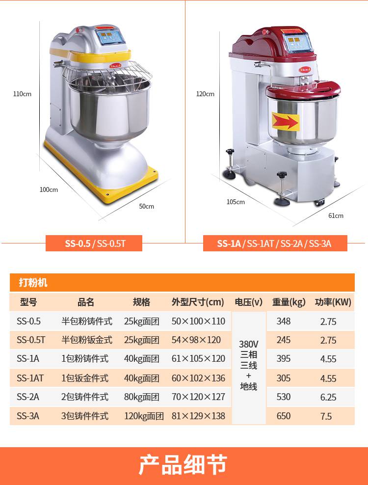 供应ss05t三麦和面机打粉机揉面机