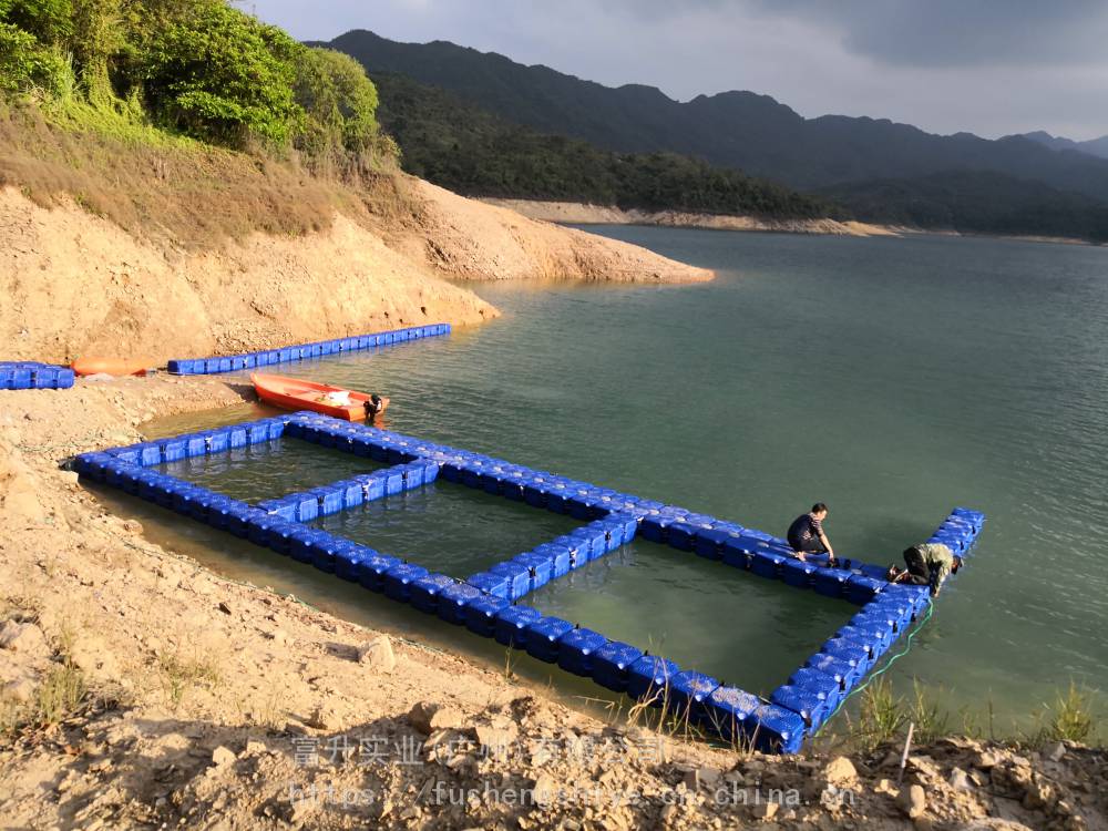 5050cm塑料养殖网箱水上平台pe塑胶浮桶水上钓鱼比赛浮台k