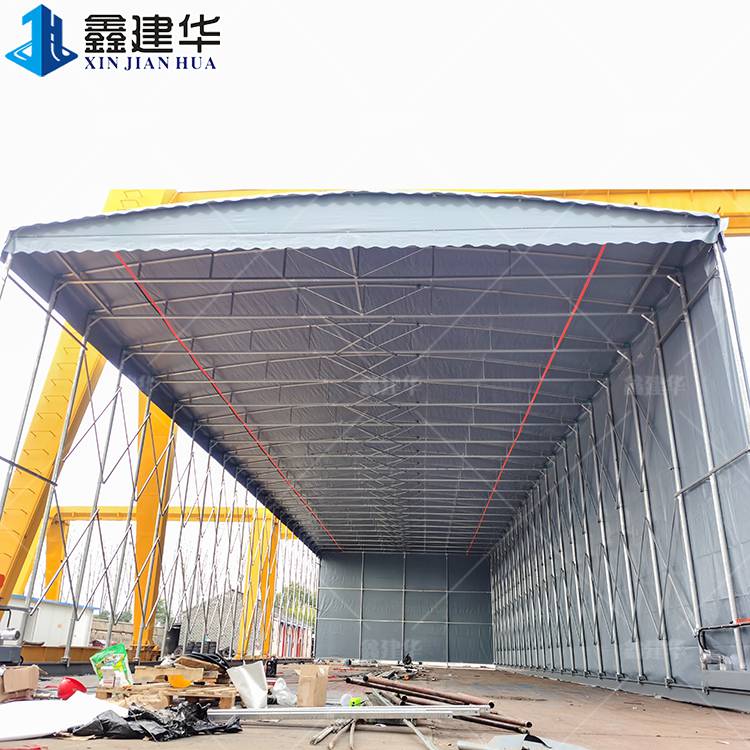 可伸缩仓库棚 悬空工业帐篷 天津西青 智能遥控