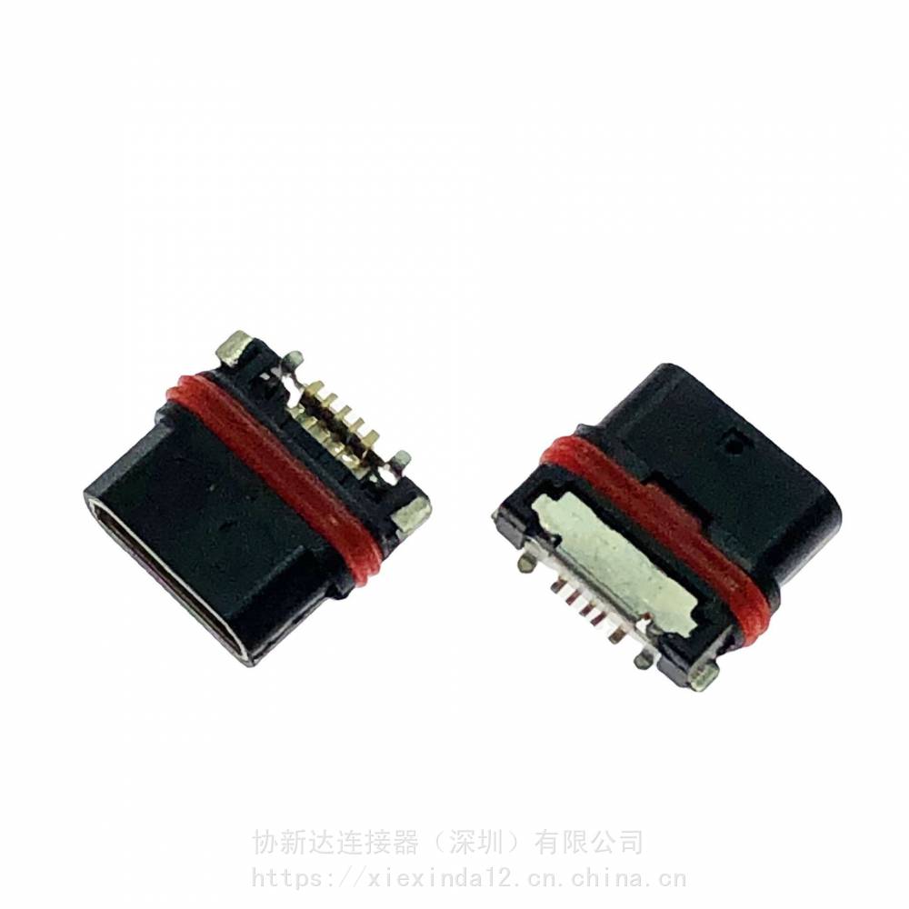 micro防水usb连接器方形插口abtype防水麦克5p沉板母头ip67