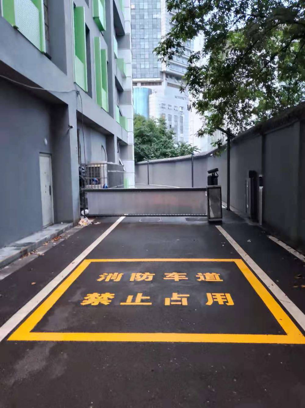 南京道路划线南京社区的消防通道