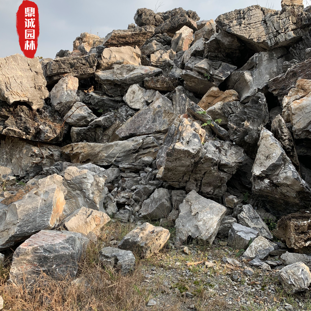 叠石大英石园林工程假山石灰色风化造景景观石