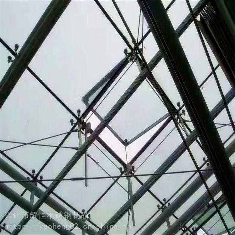 室外玻璃雨棚 250不锈钢驳接爪 220驳接爪 点式幕墙构件加工