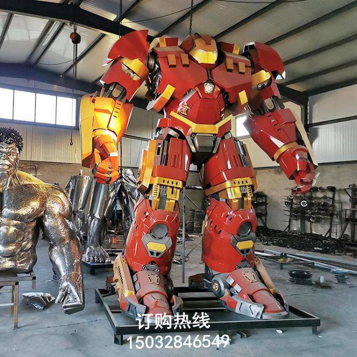 铁艺机器人雕塑厂家 美陈雕塑 空中机器人雕塑厂家 