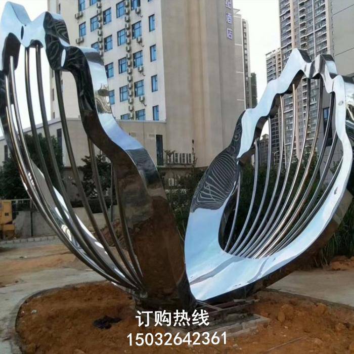 玻璃钢贝壳雕塑 露天雕塑 水景贝壳雕塑厂家