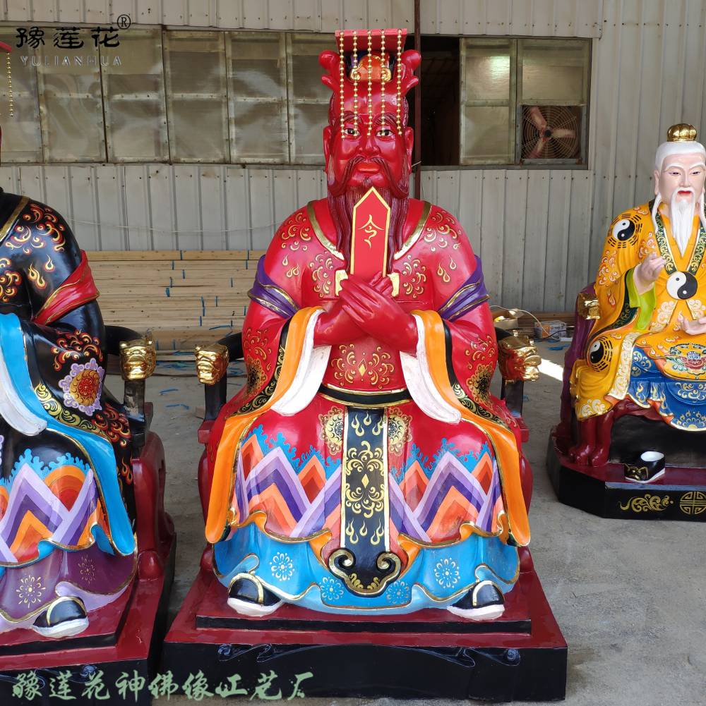 黑龙爷庙供奉神像 四海龙王雕塑 五龙爷佛像 龙父龙母神像