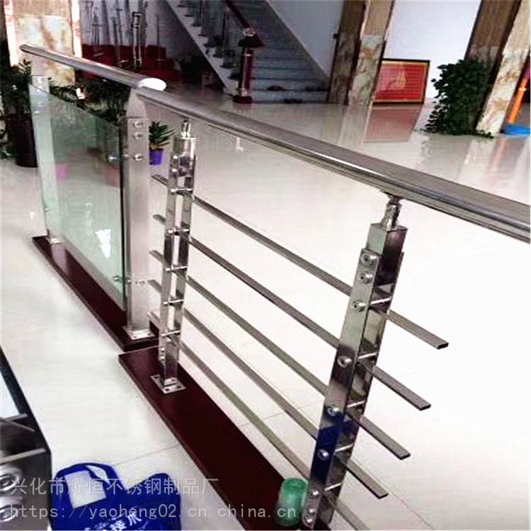 常熟 玻璃吊桥栏杆 304不锈钢立柱配件 卡槽免打孔