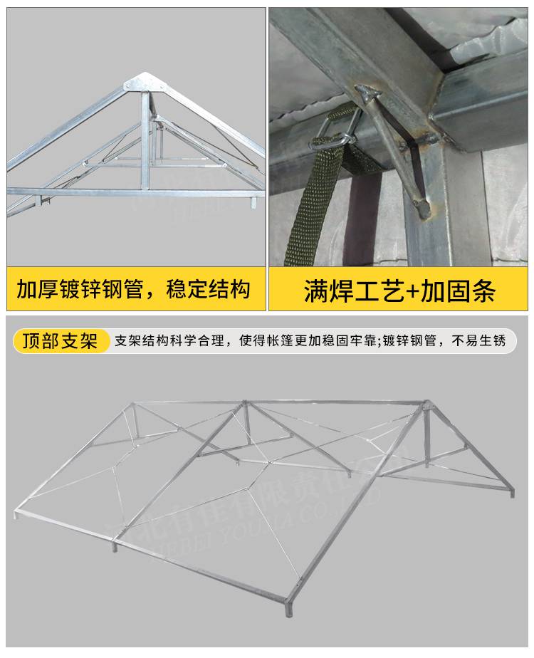 户外施工帐篷加厚帆布防水防风保暖帐篷工程工地住人帐篷种植养蜂棉