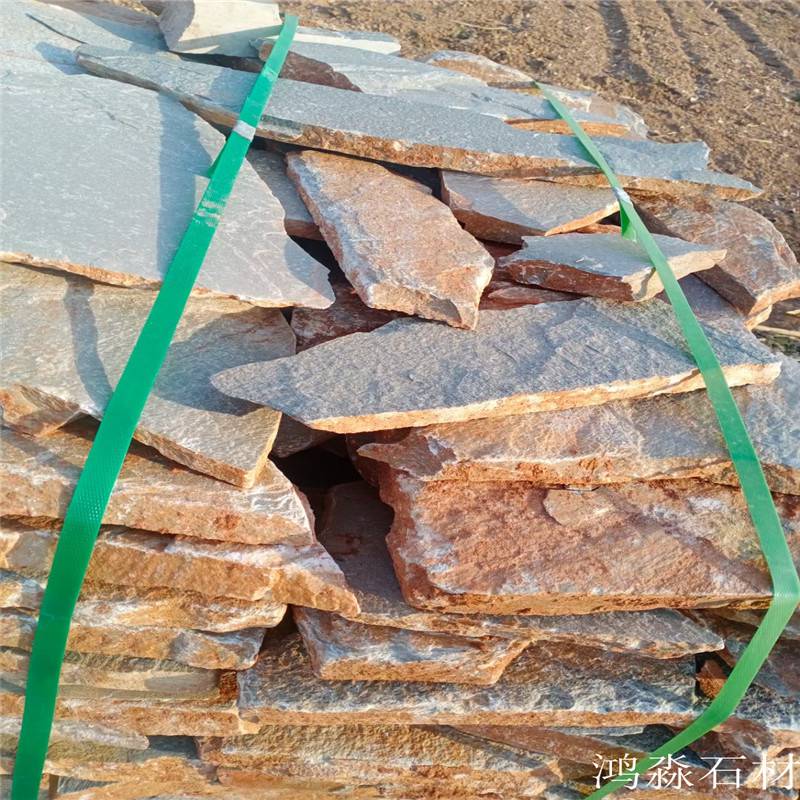 赞皇 黄锈石景观石直供 通辽红色花岗岩碎拼石